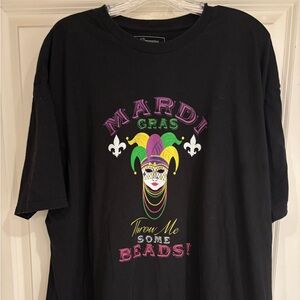 Mardi Gras Throw Me Some Beads Short Sleeve T-Shirt Size 3XL By Teespring.Cotton